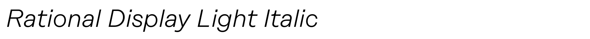 Rational Display Light Italic image